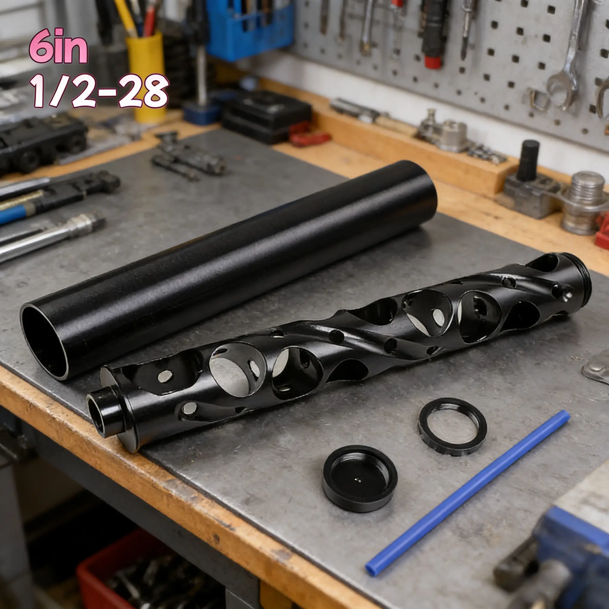 6 Inch Length 1/2 Inch x 28 Thread Fitting for Household Repair Tools