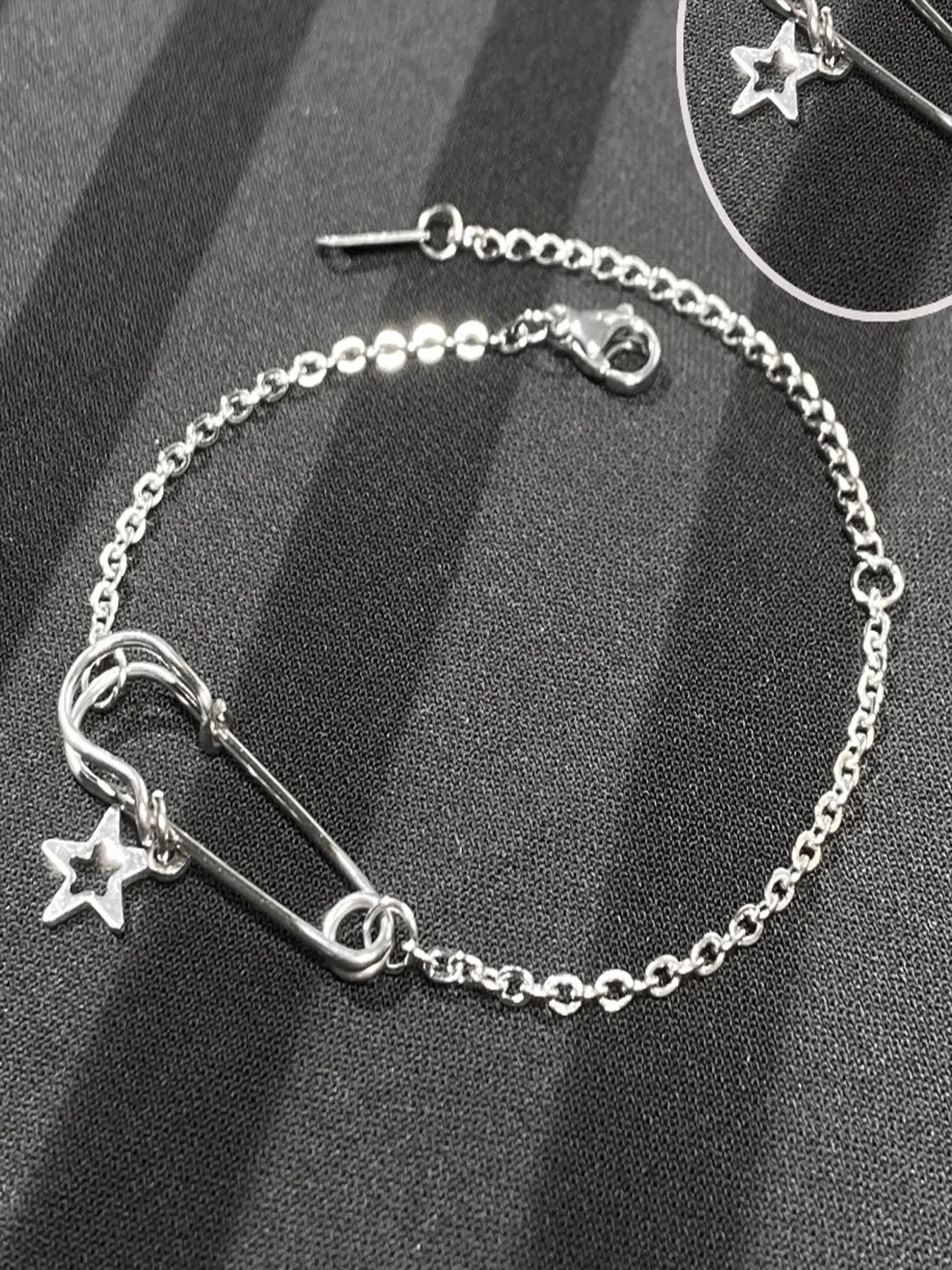Unique Star Pin Bracelet, Small Design Jewelry, Jewelry Gifts, Perfect Christmas Valentine's Day Birthday Gift, Trendy Accessory for Women, Casual Trendy Jewelry, Fashionable Bracelet