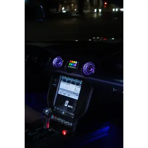 i-5Autohaus RGB A/C Vents With LED Digital Gauge for 2015-2023 Mustang