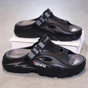 Men's Summer Clogs Large Size Thick Sole Soft Sole Non-Slip Odor-Resistant Lightweight Fashionable Cool Slippers