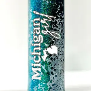 Michigan Girl Beach stainless steel tumbler