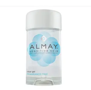 Almay Deodorant for Women, Gel Antiperspirant, Hypoallergenic, Dermatologist Tested for Sensitive Skin, Fragrance Free, 2.25 Oz