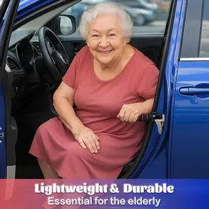 [Gifts from parents]Car Door Handle for Elderly Senior Kit 3-In-1 Car Safety Handle Assist, Helps Get In/Out of Rear Seats, Sturdy Support When Entering/exiting Vehicle, Emergency Break Glass Tool