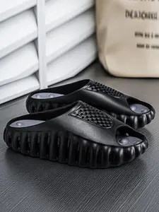 Men's Eva Summer Fashion Slippers, Casual Slipper Shoes, Comfortable Thick Sole Anti-Slip Massage Bottom, Casual Indoor Outdoor Sandals for Spring & Summer