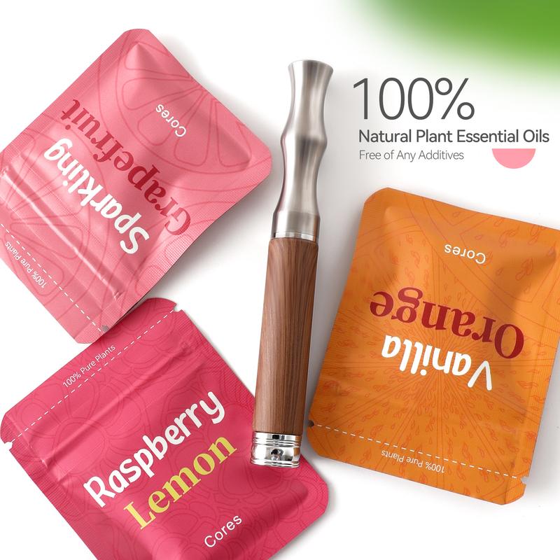 Flavored Air Device for Inhaling Essential Oils – Naturally Break Bad Habits, Includes 3 Flavor Pods, Perfect Stress-Relief Gift for Boyfriend, Husband, or Dad