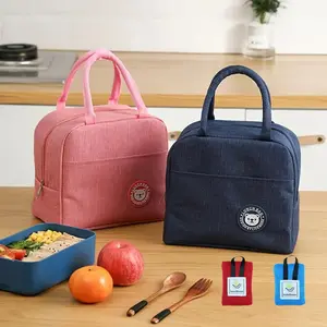 Portable Picnic Bag Set, 1 Count Lunch Bag & 1 Count Mini Picnic Mat, Insulated Lunch Bag & Picnic Mat, Outdoor Camping Picnic Equipment