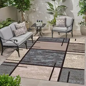 Geometric Pattern Kitchen Rug, 1 Count Non-slip Kitchen Mat, Rectangle Home Decor Floor Mat for Home Living Room Bedroom Kitchen Study Room