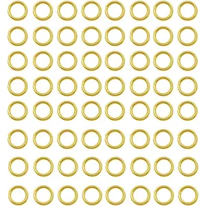 200 pcs Gold Plated Stainless Steel Split Rings Jump Rings Connector Rings for Jewelry Making Necklaces Bracelet Earrings Keychain DIY Craft (13299-Gold, 6mm)
