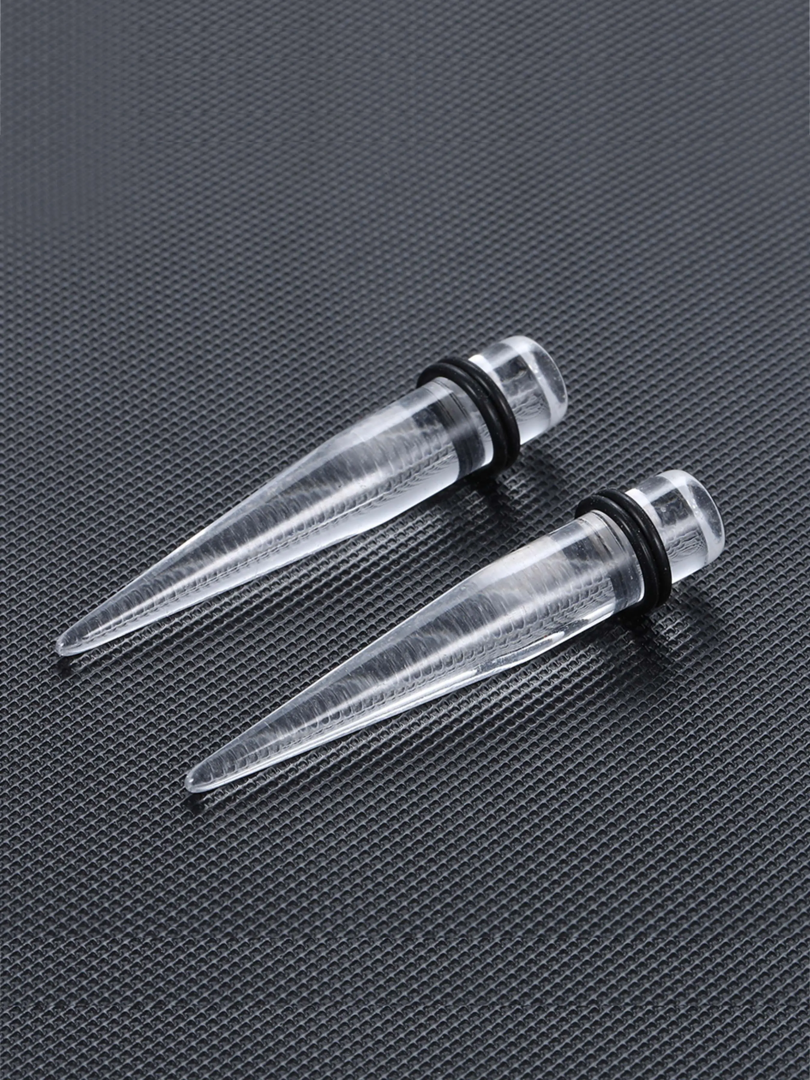 Clear&Black&White Ear Taper Plug Stretcher Expander Gauge Earring Piercings Acrylic Earlet Tapers Piercing Jewelry 1.6-20MM
