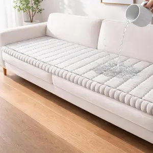 Waterproof Couch Cover for Dogs Washable,Non Slip Fuzzy Couch Covers for 3 Cushion Sofa Pet Friendly Sofa Cover Dog Thick Soft Slipcovers Protector Couches Mat Bed (White, 27.6" x 82.7")