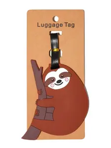Cute Sloth Silicone Luggage Tag – Playful Bag Charm & Bag Pendant with Adjustable Strap, Adorable Bag Decoration & Travel Accessory for Animal Lovers, Vacation & Suitcase Decor