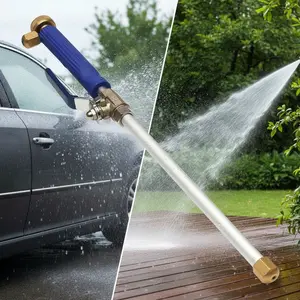 High-Pressure Expandable Car Wash Water Gun Home Powerful Nozzle Outdoor Cleaning Tool Portable Pressure Spray Gun Set 2 Pieces