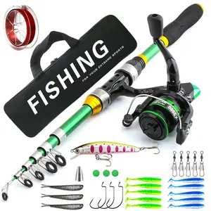 Fishing Rod & Reel Set, 1 Set Portable Fishing Rod & Reel & Fishing Accessories & Storage Bag, Fishing Accessories for Outdoor Fishing, Fishing Gear Set, Fishing Equipment