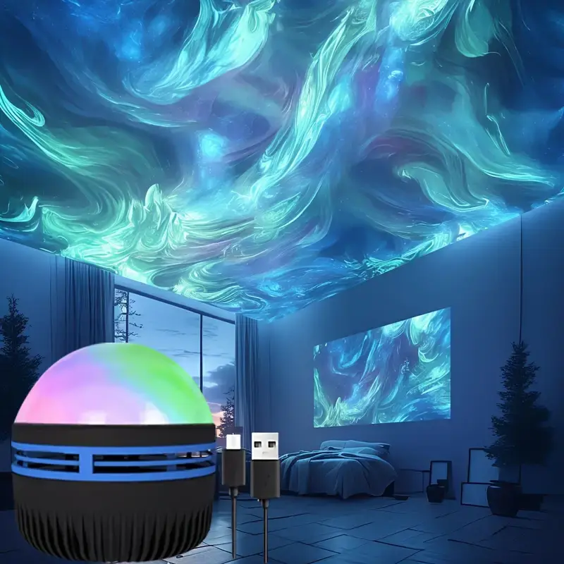Northern Lights Starry Sky Projector Light with Remote Control, LED Starry Sky Projector, Wedding and Home Decoration, Valentine's Day Gifts, Audio