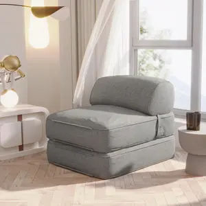 Adjustable Multi-Piece Floor foldable Sofa Bed for Living Room and Bedroom Rest boneless chaise lounge sectional couch movable ottoman bean bag chair modern  convertible sleeper sofa