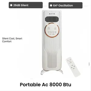 [New Arrivals) Portable Air Conditioner 8000 BTU (ASHRAE), Remote Control, Fan Mode, Cools 200sq.ft, 24 Hour Timer, Quiet Operation, 2 Fan Speed for Bedroom Office Home Dorm.smartliving Power Station with Car Starter Low Profile Dual Piston Floor Jack