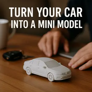 Your Car as a Mini Model • Custom 3D Printed Replica Full Color