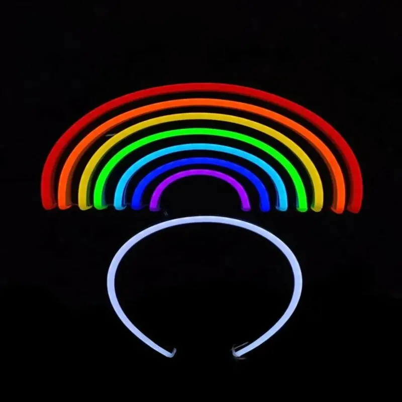 Pride Rainbow Neon Headband