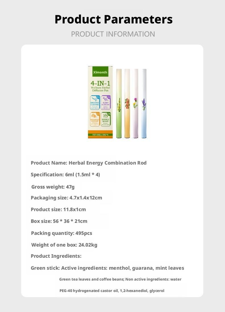 Natural 4-in-1 Herbal Sticks  Soothe Mood & Boost Daily Wellness