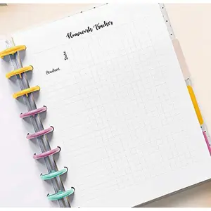 Homework Tracker for 7 Disc Mini Planners, Teacher Planner Inserts Refill Homework Tracker, Homework Log Inserts for 7-Disc Planners, Homework Sheet for 4.6 x 7 inches Mini Size 7-Ring Planners