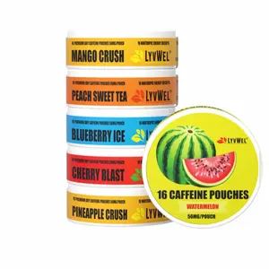 Lyv Wel Energy Pouches (5 Pack) (56mg & 72mg fuel/pouch) energy Decky + lip pillow+ pre-workout+caffeine pouches +nootropics+upper decky+energy pouches+coffee+zynbabwe+zyn