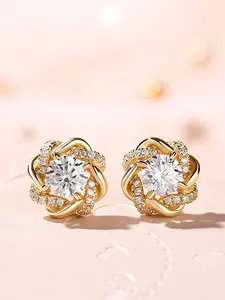 1 Pair Hot Elegant Square Zircon Stud Earrings for Women Exquisite Trendy All-match Engagement Wedding Earrinigs Gorgeous Ladies Dainty Fashion Jewelry for Party Daily Clothing Decor Accessories as Anniversary Birthday Valentine's Day Gift for Girlfriend