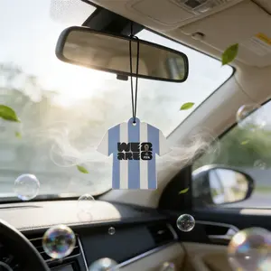 World Cup Theme Eco-Friendly Car Air Fresheners Aromatherapy Car Hanging Tag - Light Fragrance Odor Eliminating Long Lasting Scent Chip for Car Interior & Furniture Diffuser Centered Hanging Design for Full Car Fragrance Diffusion Football Fans Must Have