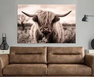 Highland cow wall art Cow Farm Animal Rustic wall decor Farmhouse art decor Animals print Scottish cow wall art