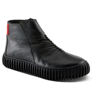 Spring Step Leather Side-Zip Booties - Holman