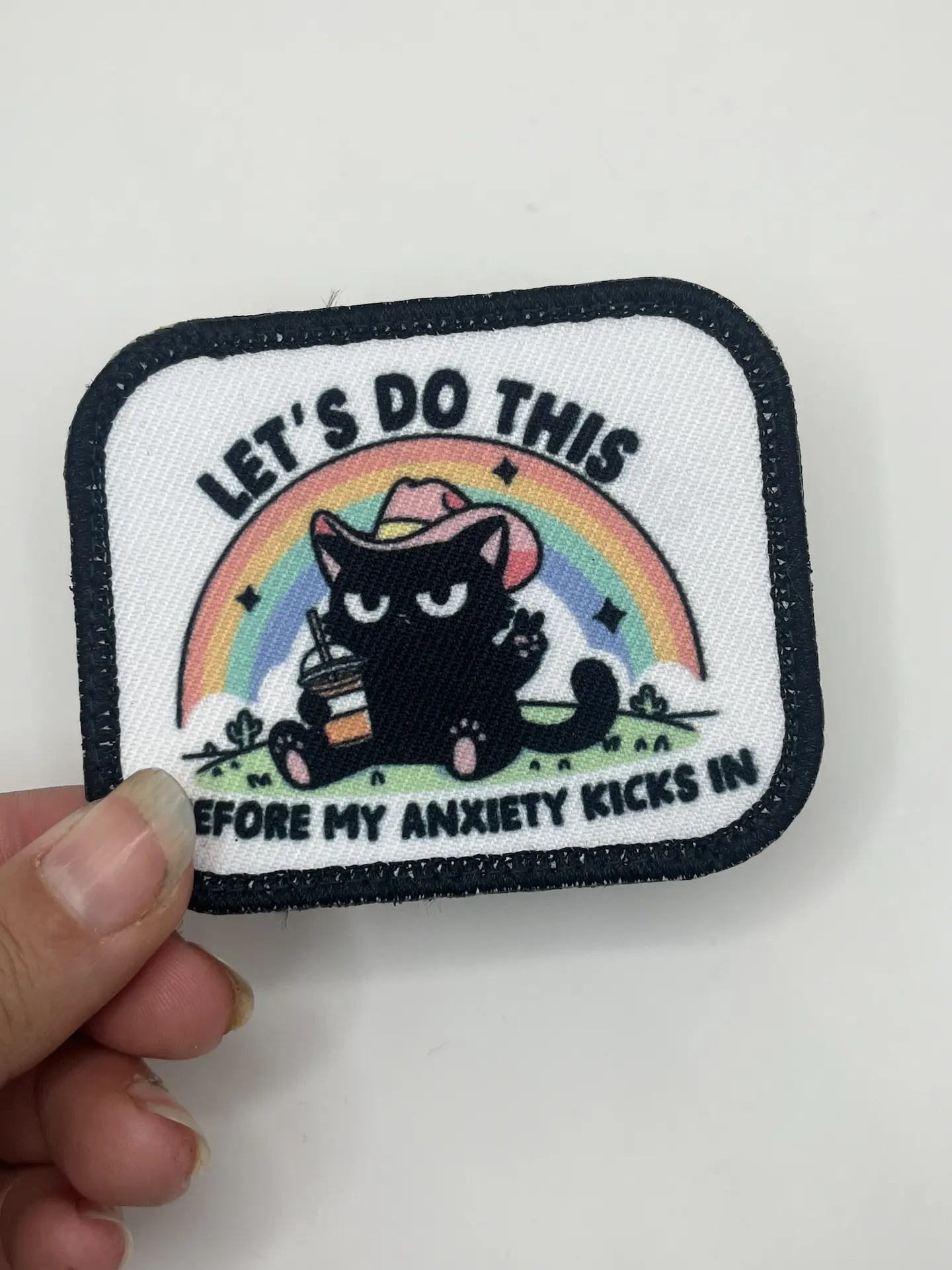 Let's do this before my anxiety kicks in Printed Patch Let's do this before my anxiety kicks in Printed Patch