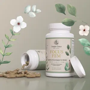 Women’s Focus & Clarity Supplement- Wellness Focus FEM | Stress Relief & Hormone Balance | 90 Vegan Capsules | Natural Brain Support | Dietary Supplement- by Ample Grace