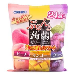 Orihiro Jelly, Peach, Mango, and Red Grape Flavor 6pc 480 g