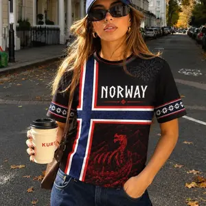 Norway Soccer Jersey, Custom Name & Number Shirt, Personalized Football Jersey for Men Women Youth Kids