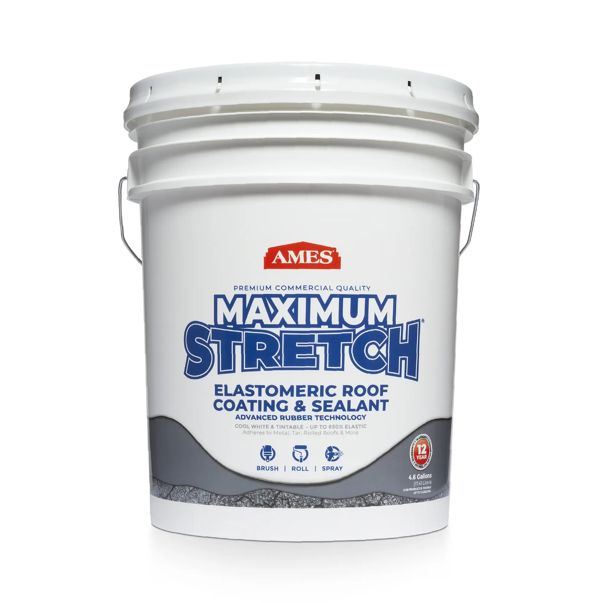 5 Gallon - Maximum-Stretch Elastomeric Roof Coating & Sealant