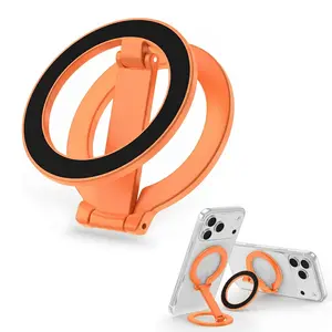 Magnetic Phone Stand for Magsafe, Dual-Sided Magnet Finger Loop Foldable 360°Rotation Kickstand Mag Safe iPhone Grip Cellphone Ring-Style Holder for Apple 17/16/15/14/13/12 Series&MagSafe Car Mount summervibes