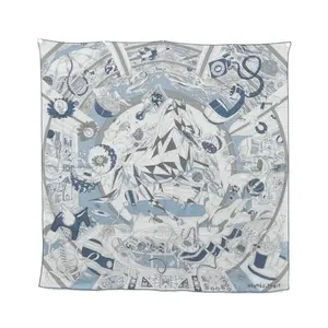 Pre-owned HERMÈS Cashmere Small Leather Goods Hermes Caree H Silk Scarf
