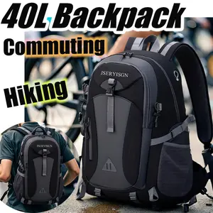 Unisex 40L Hiking Backpacks - Lightweight, Large Capacity, Breathable Mesh Backpacks with Padded Straps for Outdoor Hiking