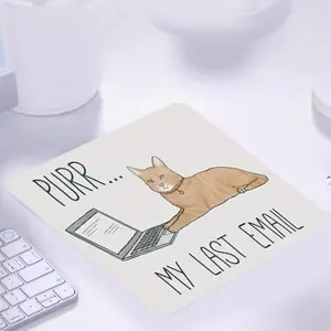 Cute Cat Pattern Mouse Pad, 1 Count Rectangle Gaming Mouse Pad with Non-Slip Rubber Base, Office Desk Keyboard Mat for Home Office Desk, Non Slip Mousepad, Desk Accessories