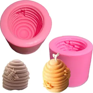 3D Beehive Candle Mold Soap  Molds Honeycomb  for Fondant Cake Baking Muffin  Cookie Making Tools, Cupcake Cakes Candles Mould Wax Melt Moulds, DIY Christmas Bakeware