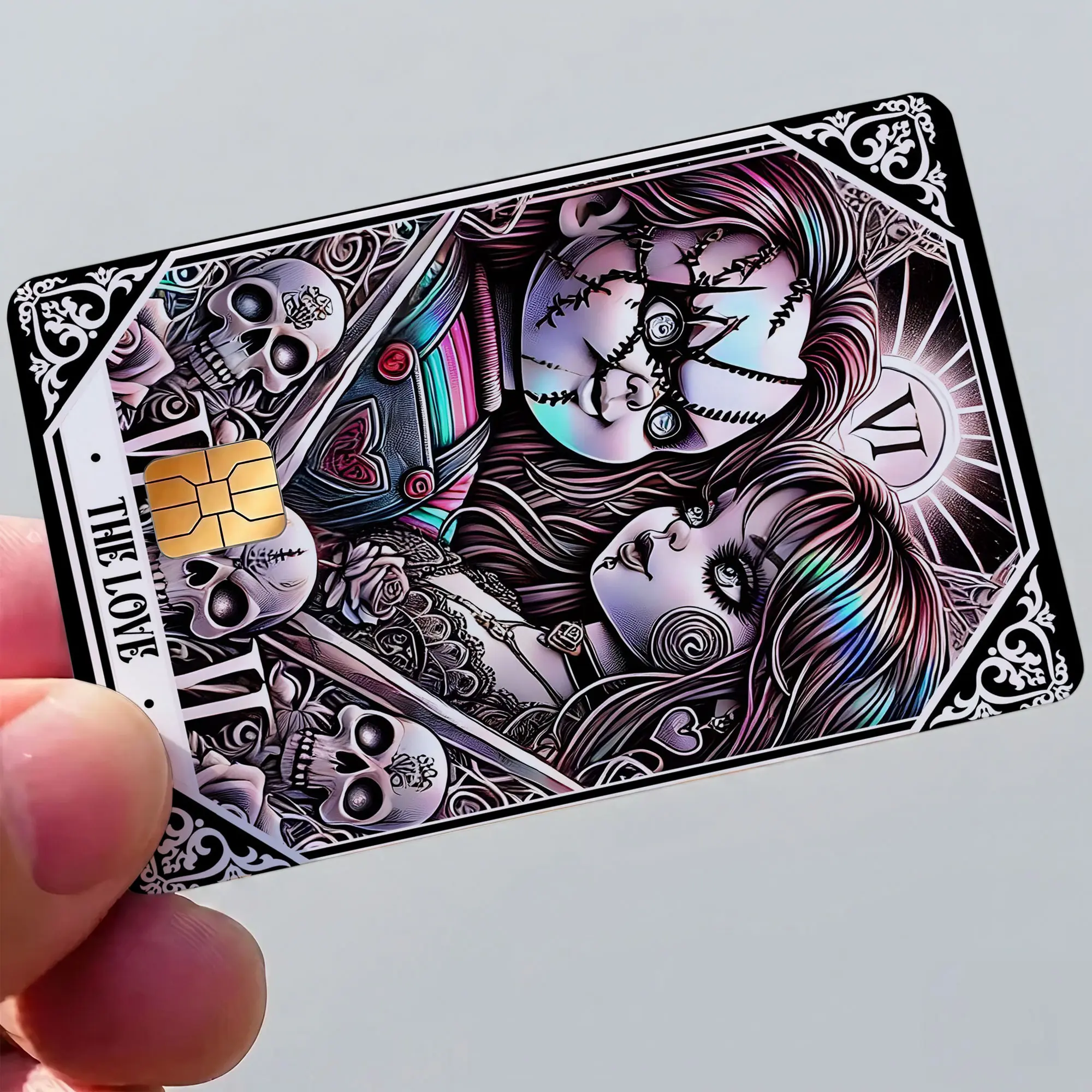 Chucky Spooky New Halloween credit card skin, Horror Movies Vinyl Sticker for debit cards, Funny card sticker, Halloween Wallet Decor