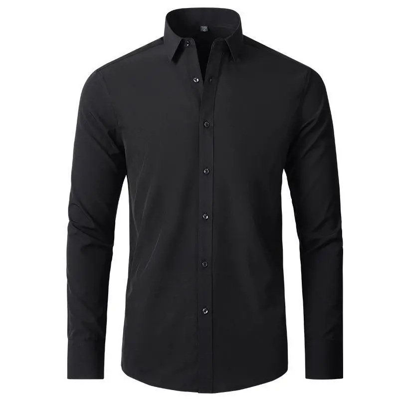 Men's Dress Shirt Casual Regular Fit Stretch Soild Long Sleeve Button Up Shirts Men's Dress Shirt Casual Regular Fit Stretch Soild Long Sleeve Button Up Shirts