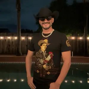 Rhinestone Casual T-shirt (Slim fit/Stretch)