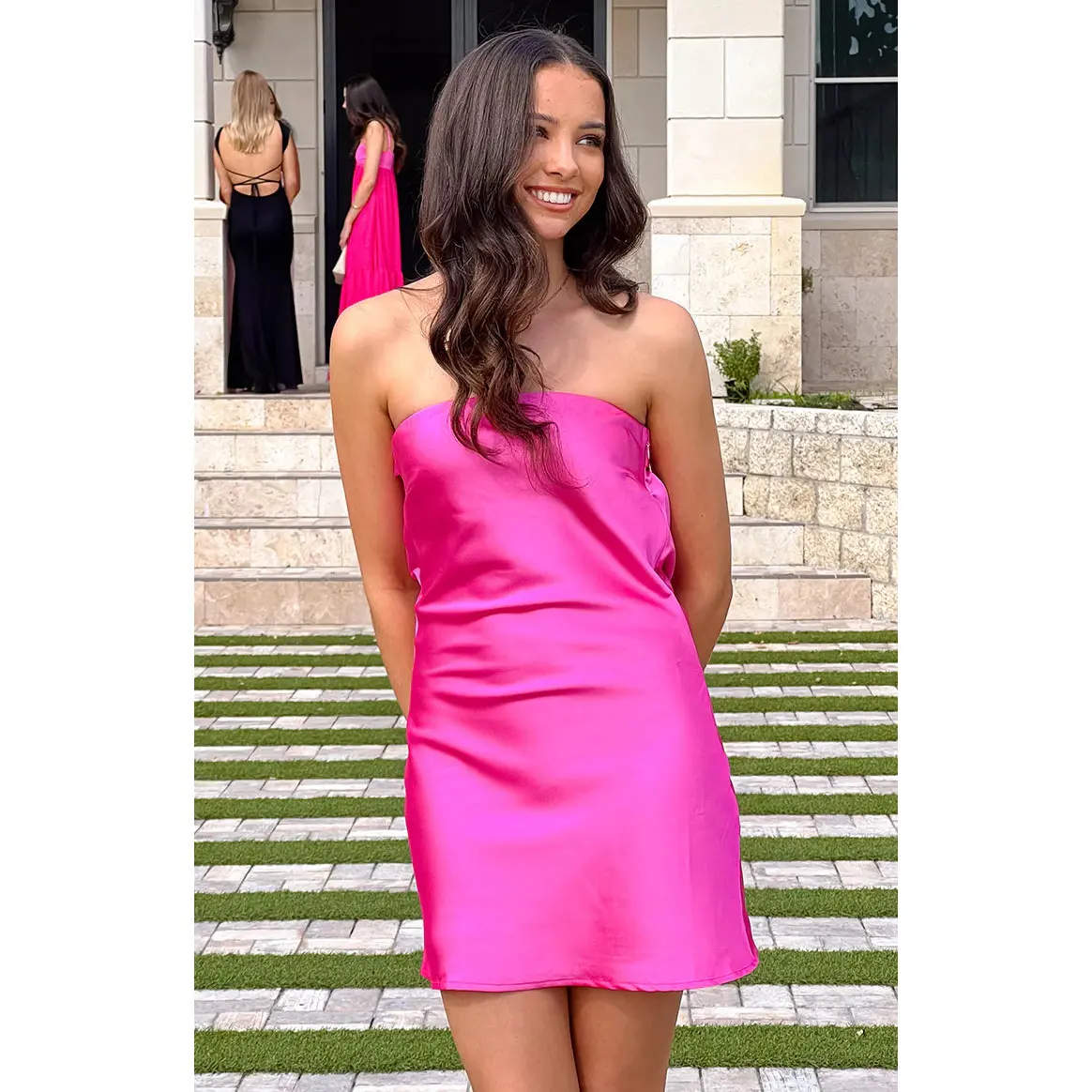 Ellie Hot Pink Strapless Mini Dress - TikTok Shop Ellie Hot Pink Strapless Mini Dress - TikTok Shop