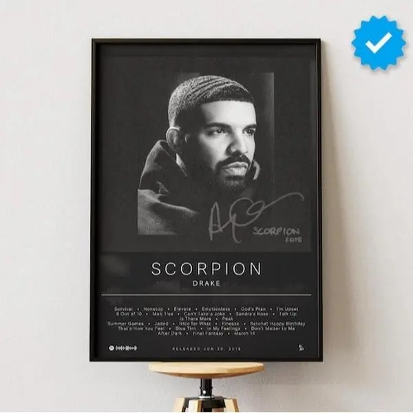 Drake Poster | Scorpion Poster | Album Poster Prints | Wall Decor Posters | Album Cover | Rap Music Poster Unframed