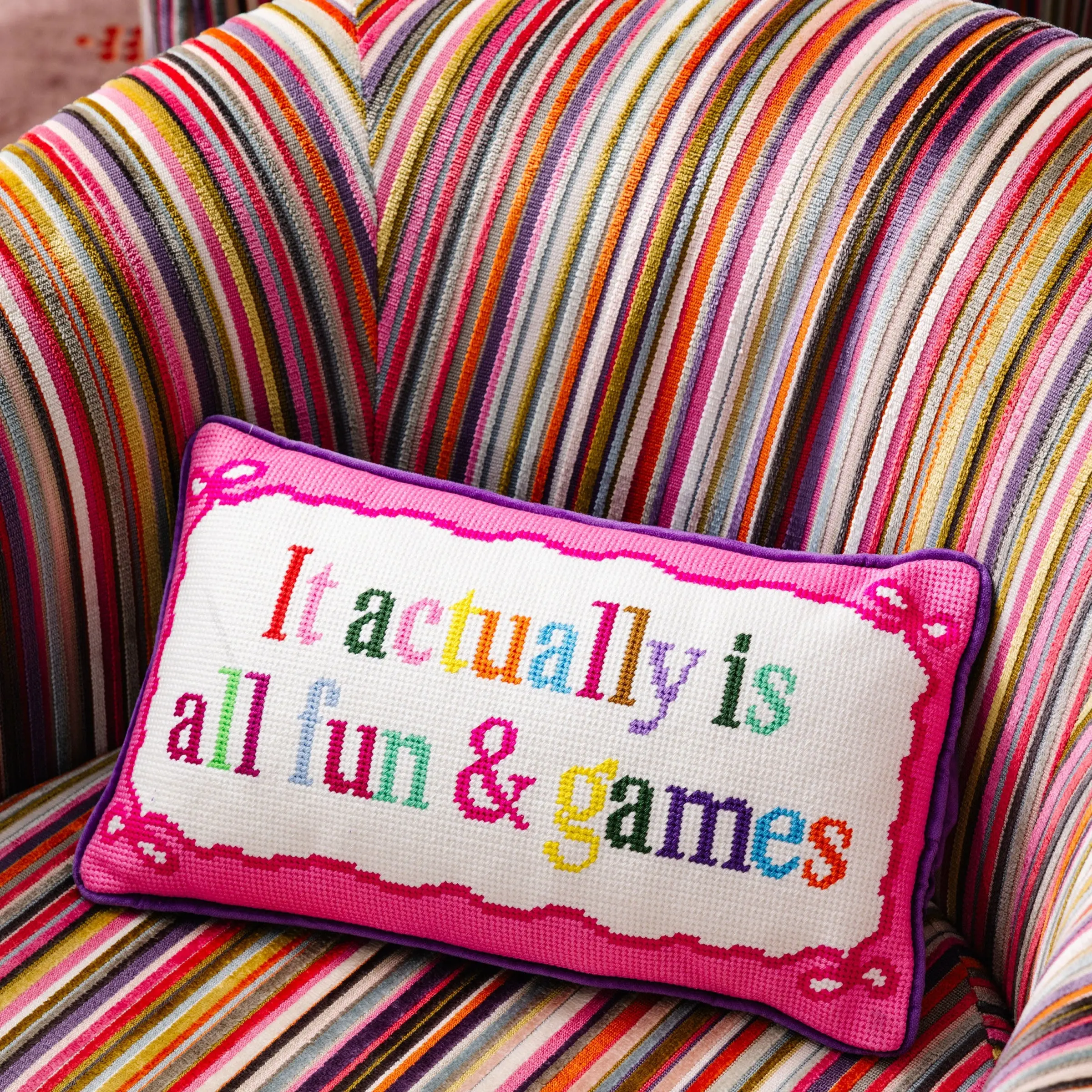 Velvet Embroidery Decorative Pillow - 9x15in Southern Charm Accent Piece with Charming Sayings, Comedic Slogan, Decorative Stitching for Bedding & Home Décor Textile Accessory