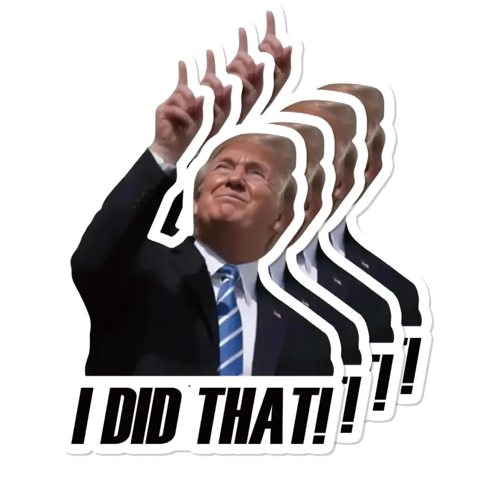 100Pcs I Did That Funny Sticker - Vinyl Sticker, Water Resistant, 1.5" x 1.5",  Meme Sticker, Fdt