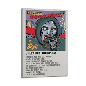 Operation Doomsday MF Doom Canvas Painting Oil Painting Wall Art Canvas Poster Decorative Painting Corridor Decoration Home Ornaments Photo Artistic Room Print