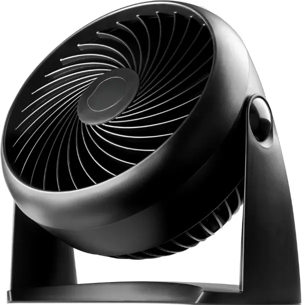 TurboForce Air Circulator, Small Tabletop Fan, Quiet Personal Fan for Home or Office, 3 Speeds, 90 Degree Pivoting Head, Black, HT900