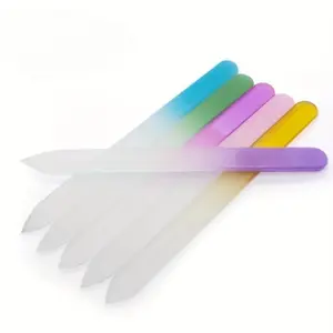 3pcs Glass Nail Files Suitable for Both Natural And Acrylic Nails, Including Crystal Nail Care Tools And Double-Sided Files for Manicures.