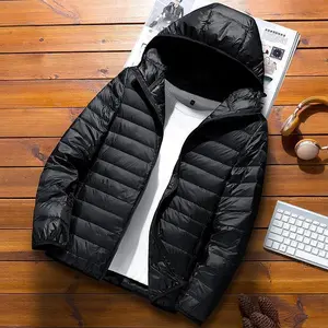 Men's Warm Hooded Puffer Coat Good with Stylish Pattern and Breathable Fabric - Perfect for Winter Outdoor Activities City Walks Menswear Collar New Year keep warm